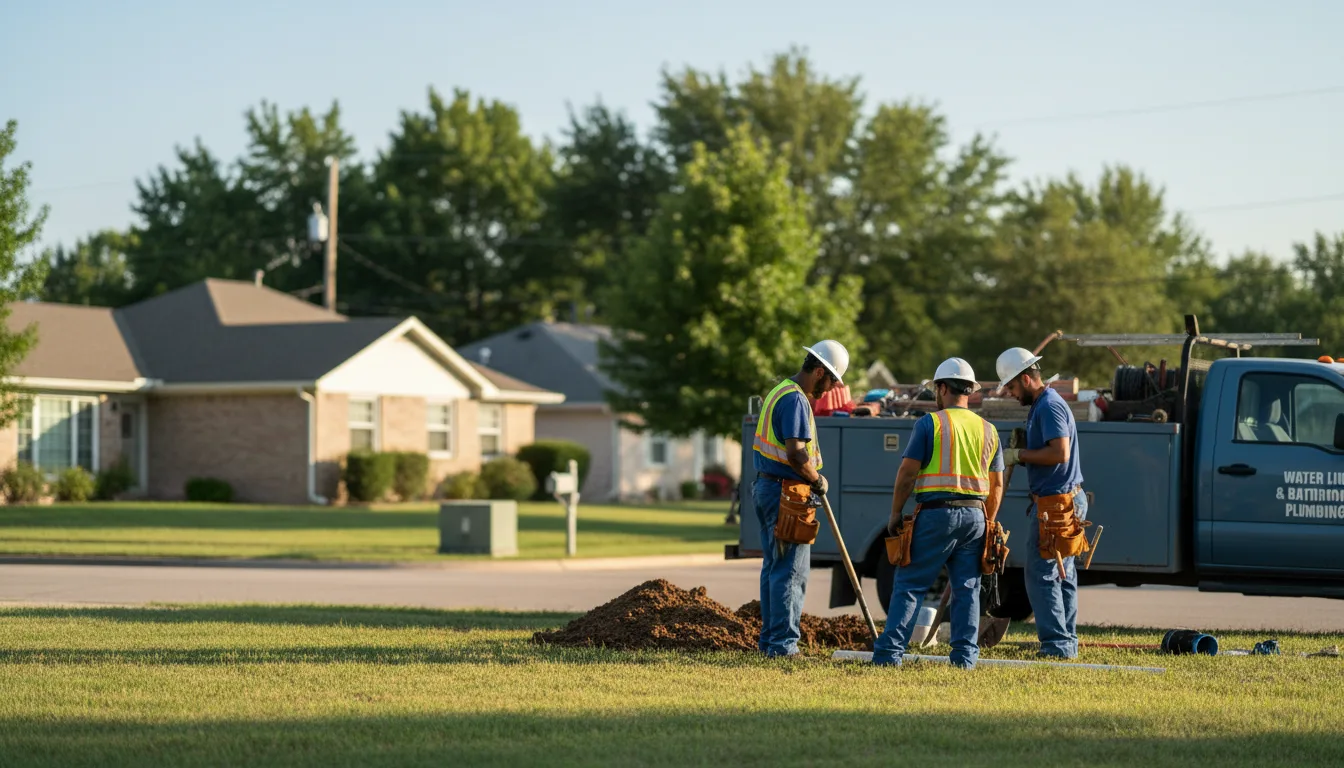 Residential water line and bathroom plumbing service in Parker, WA